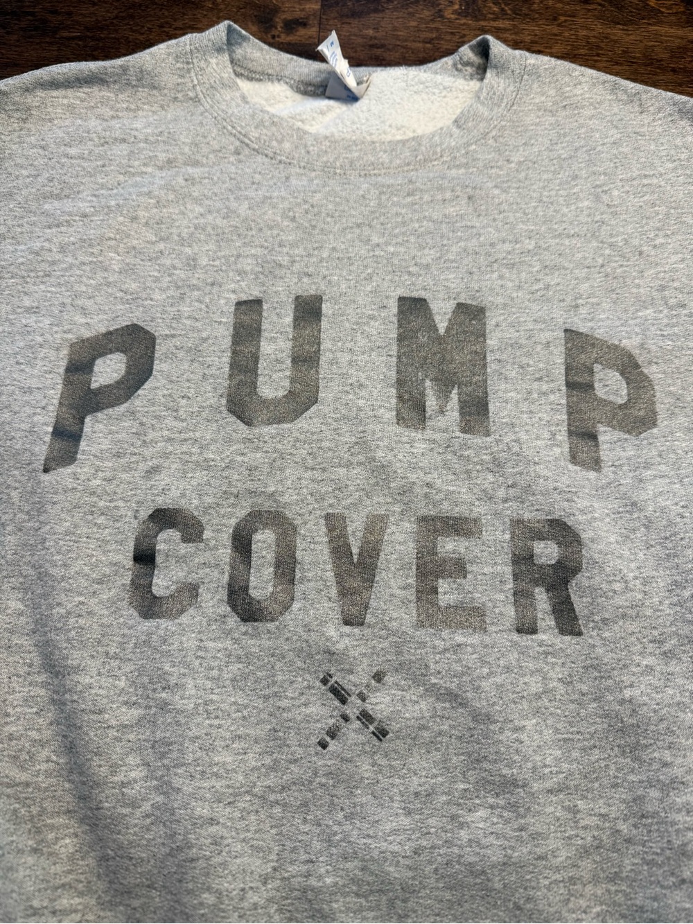 Pump Cover Grey Graphic Sweatshirt Unisex